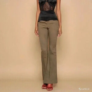 Express Women's Brown Slacks - Size 6r - Wide Leg